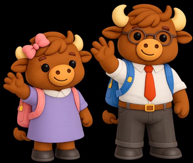 Buffalo students waving